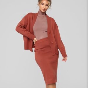 This Is Me Skirt Set - Rust